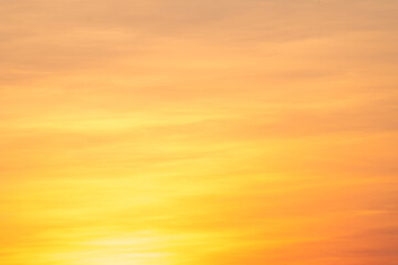 Beautiful , luxury soft gradient orange gold clouds and sunlight on the blue sky perfect for the background, take in everning,Twilight, Large size, high definition landscape photo