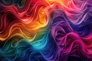 Obraz premium A colorful background with wavy lines, suitable for creative designs and illustrations