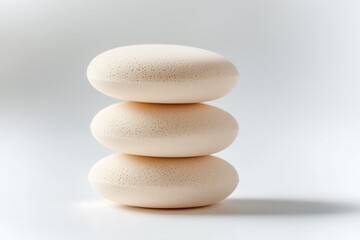 Face sponge powder isolated on white
