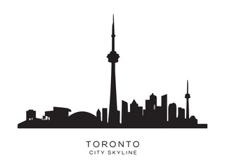 Fototapeta premium Toronto city skyline silhouette background