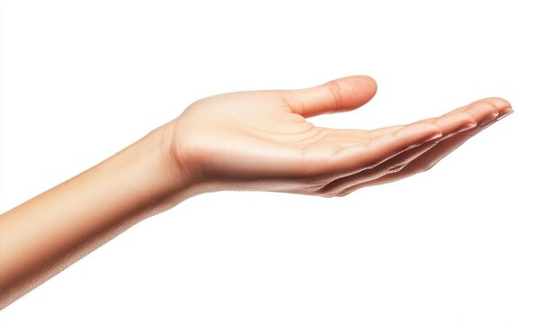 recommend clip art: female hand on white background