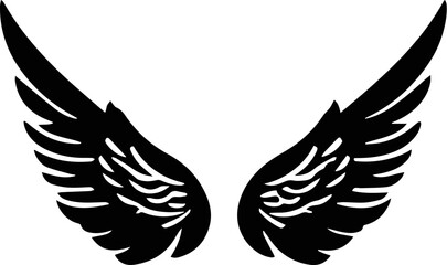 Angel wings svg drawing