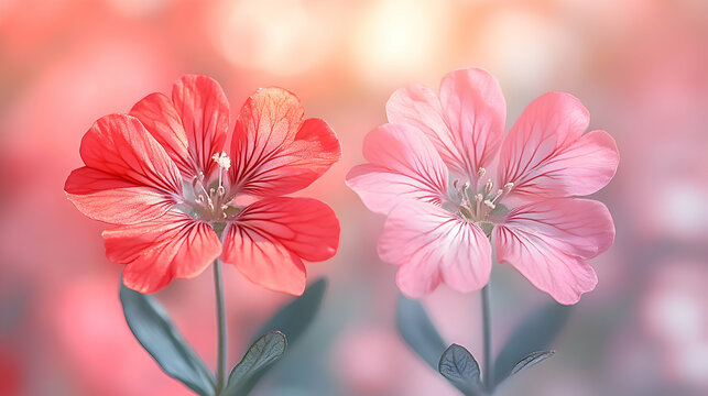 A close-up of red sweet william blooms a soft, blurred background