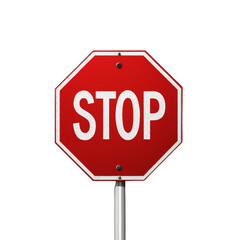 stop sign isolated on transparent background