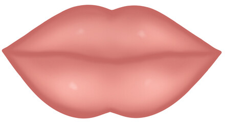 isolated Of Pink Lips 