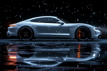 Modern car mileage display isolated on black background showcasing innovative dashboard features