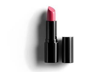 Fototapeta premium A glossy lipstick tube, isolated on a white background