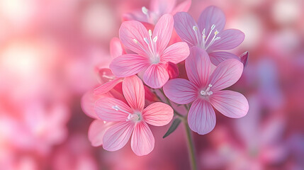 Obraz premium A close-up of valerian blooms a soft, blurred background