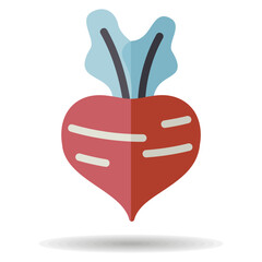 Beetroot isolated vector icon. Vegetable sign