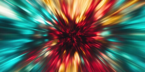 Abstract Color Burst: Vibrant Red, Blue, and Gold Patterns
