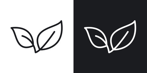 Vegan icon in Thin line black color. flat simple vector symbols illustration.