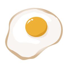 fried egg on a white background