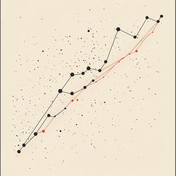 Data Insights: Climbing Scatter Plot with Trendline Indicating Increase