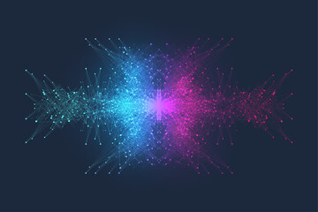 AI Banner Concept In The Digital Style. Generative Ideas Design Element For Internet Technology. Futuristic Technology Concept Artificial Intelligence