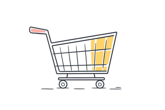 recommend clip art: Shopping Cart Continuous Line Icon, Single continuous line art shopping cart.