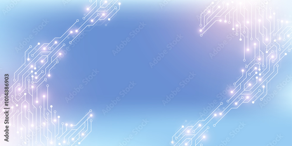 Poster abstract digital technology background. digital tech motherboard texture design. engineering circuit