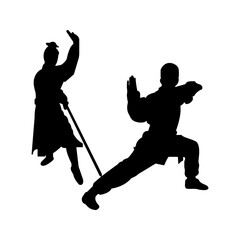 silat kick sport icon sign. which is used to show matches between countries.