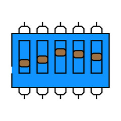 dip electronic line icon vector. dip electronic sign. isolated symbol illustration