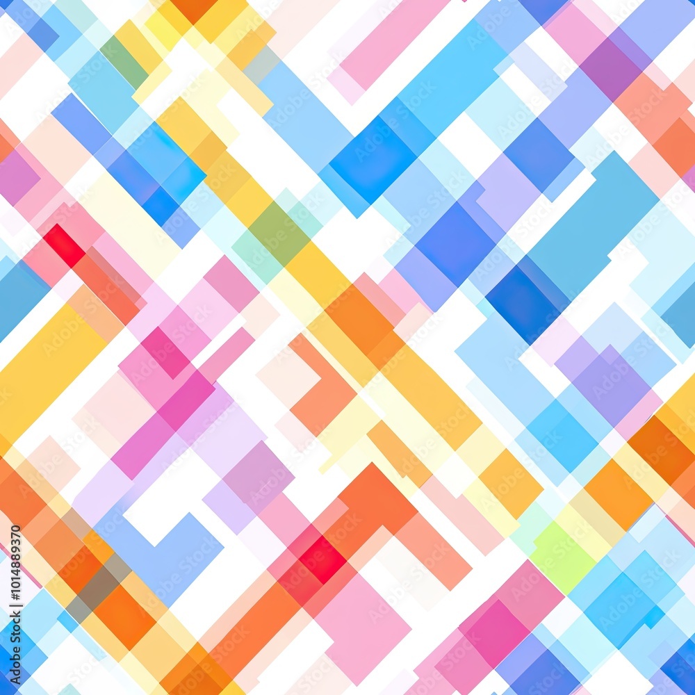 Aufkleber colorful geometric abstract patterns in vibrant hues creating a lively visual effect