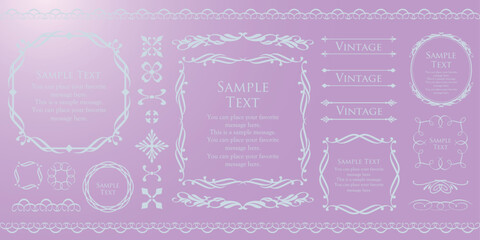 クリスマスのアンティークなフレームデザイン