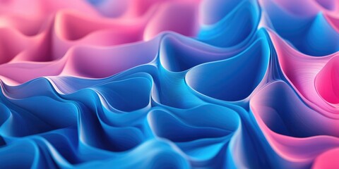 Obraz premium Pink and Blue Fabric Close-Up