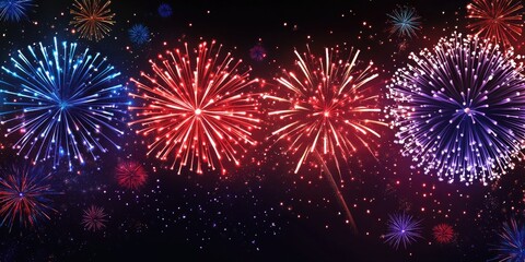 Fototapeta premium Night Sky Fireworks Display