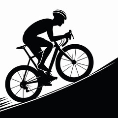 Naklejka premium Black Vector Silhouettes of an adventurer, athletic and entertainer person