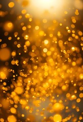 Golden Particles Suspended in Space, Peaceful, Otherworldly Glow