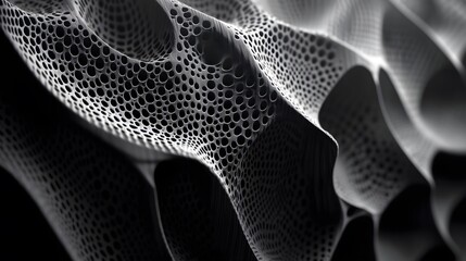 Intricate monochromatic pattern showcasing organic shapes and textures, perfect for artistic or scientific projects.