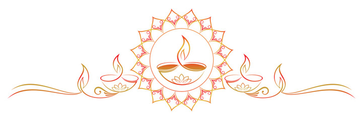 diwali candle vector
