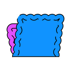 napkin tissue line icon vector. napkin tissue sign. isolated symbol illustration