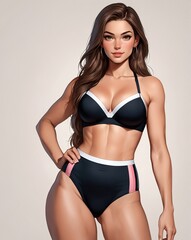Fototapeta premium Anime Style Sporty Female