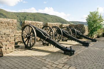 cannon in the old building