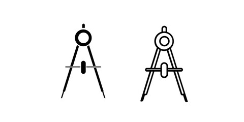 drawing Compass Icon, drawing of spring bow compass for drawing circle. Bow compass, Drawing compass icon, compass icons