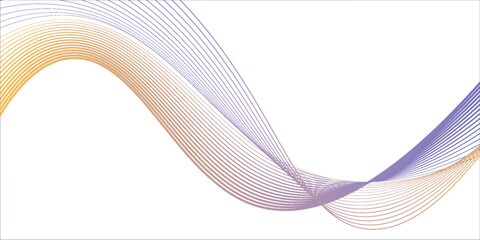 Design elements. Wave of many purple lines circle ring. Abstract vertical wavy stripes on white background isolated.