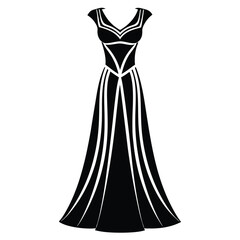 evening cocktail black dress woman clothing silhouette.