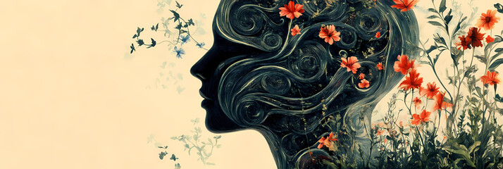 Unique Flowermind Abstract Wallpaper – Floral Fantasy with Artistic and Vibrant Designs