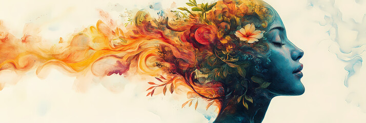 Unique Flowermind Abstract Wallpaper &ndash; Floral Fantasy with Artistic and Vibrant Designs