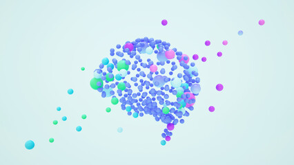 3d render of aartificial intelligence, data mining, deep learning, Ai brain concept. Large language model, Artificial General Intelligence	
