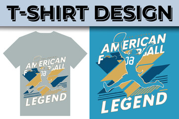 Fototapeta premium American Football sport game typography T shirt design template