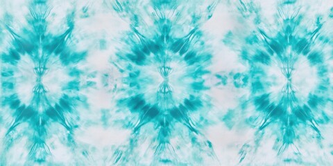 Abstract Turquoise Tie-Dye Pattern Texture Design