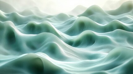 Obraz premium Soft Green Gradient Background with Ample Copy Space for Design Projects