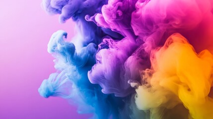 Obraz premium Vibrant Smoke Explosion of Colorful Inks