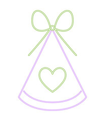 birthday party hat neon style