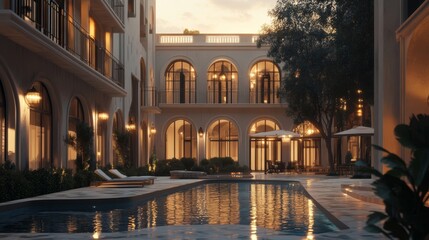 Fototapeta premium Architecture modern design, template background, architecture, 3D