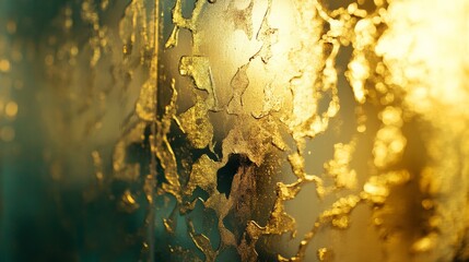 Shimmering Golden Textures of Nature's Artistry