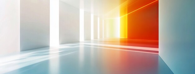 Futuristic Abstract Background with Colorful Rays of Light. AI generated illustration
