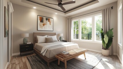 Home staging modern design, template background, architecture