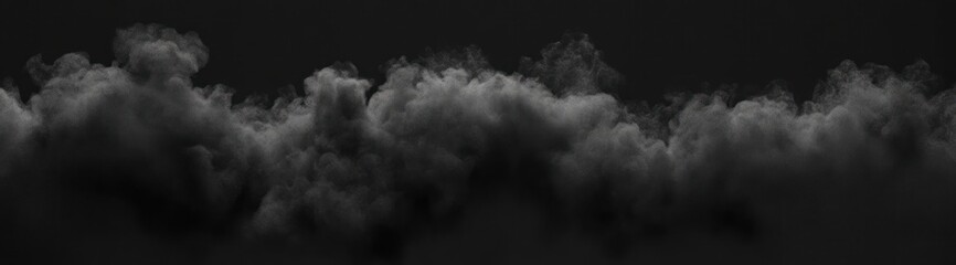 Obraz premium White smoke or clouds, wispy and ethereal, billowing against a dark background.