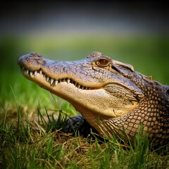 Fototapeta premium close up of a crocodile